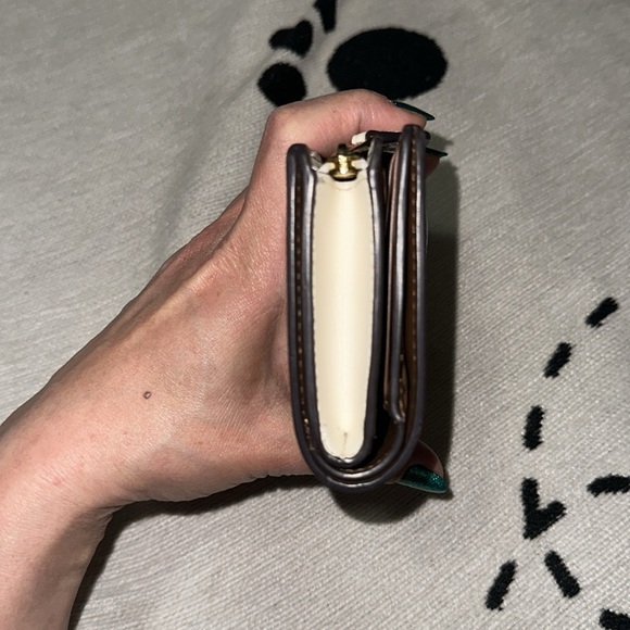 Coach Brown and tan coated canvas with white and brown leather accents Wallet - Picture 3 of 14